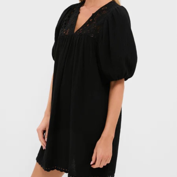 HYACINTH HOUSE Black Crochet Diana Mini Dress - Picture 2 of 8